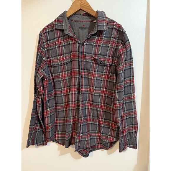 Woolrich Other - Woolrich Men Button-Front Long Sleeve Flap Pocket Casual Cotton Plaid Shirt L